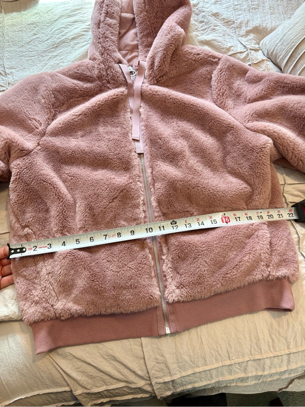 Women’s Arhleta Plush Zip-Up Hoodie Jacket - Dusty Pink M EUC - Picture 10 of 11